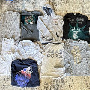 Boys clothing bundle lot 10pc spring tees hoodie shirts 10 Zara Gap J Crew